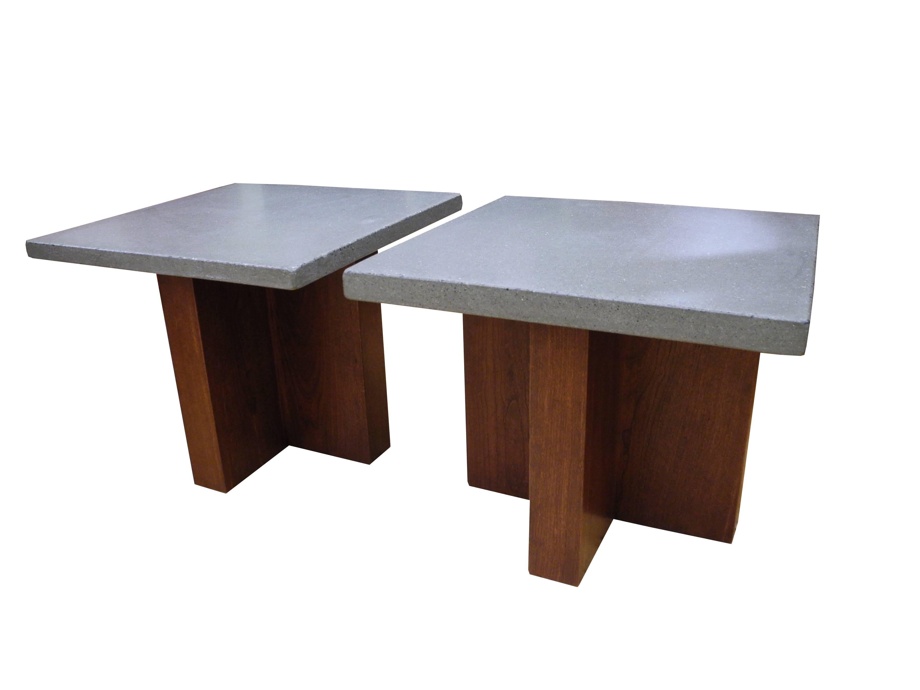 Modern Pair of Side Tables or Nightstands Coffee Tables by CR Design For Sale