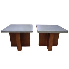 Pair of Side Tables or Nightstands Coffee Tables by CR Design