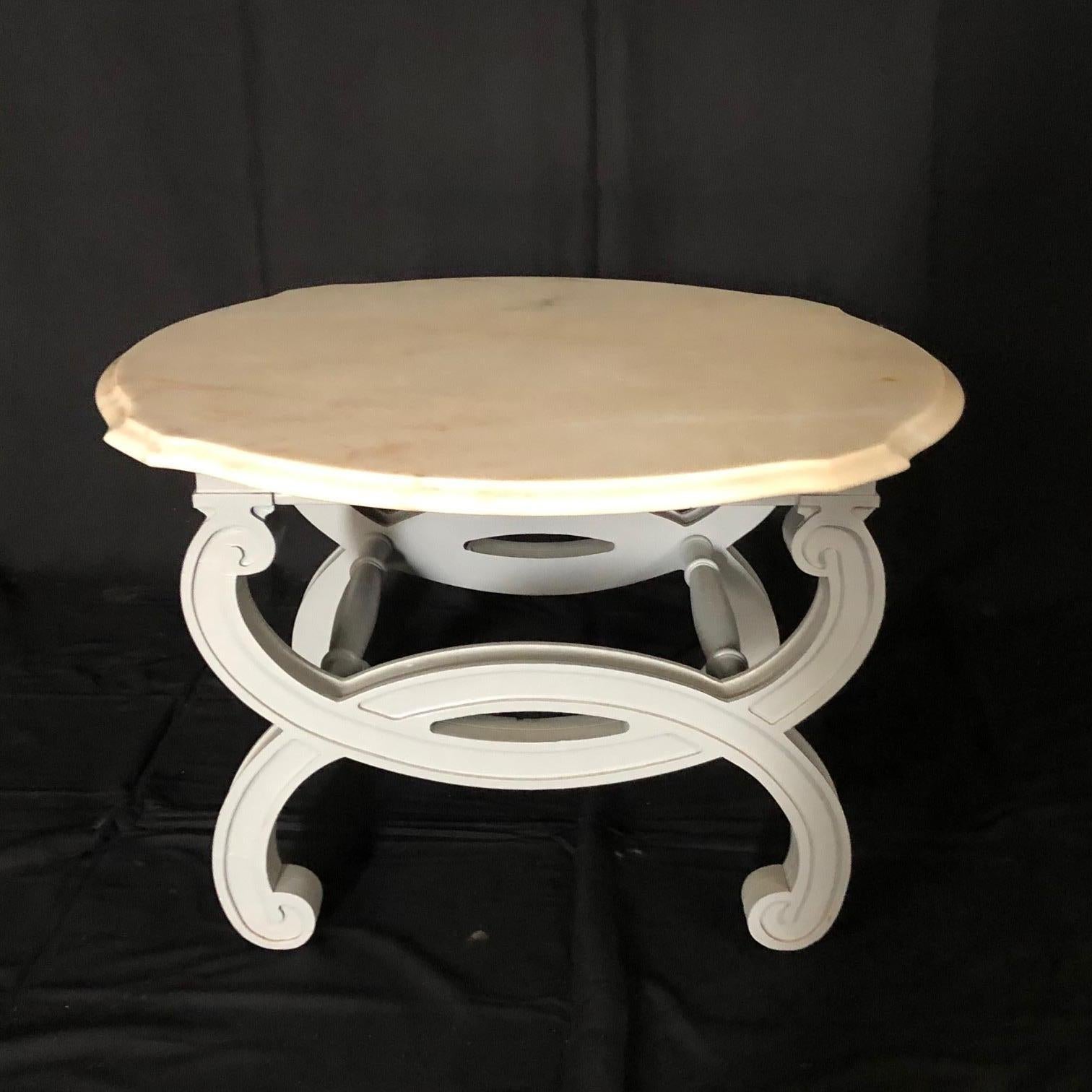 Pair of Side Tables or Nightstands with Beveled Carrera Top 1