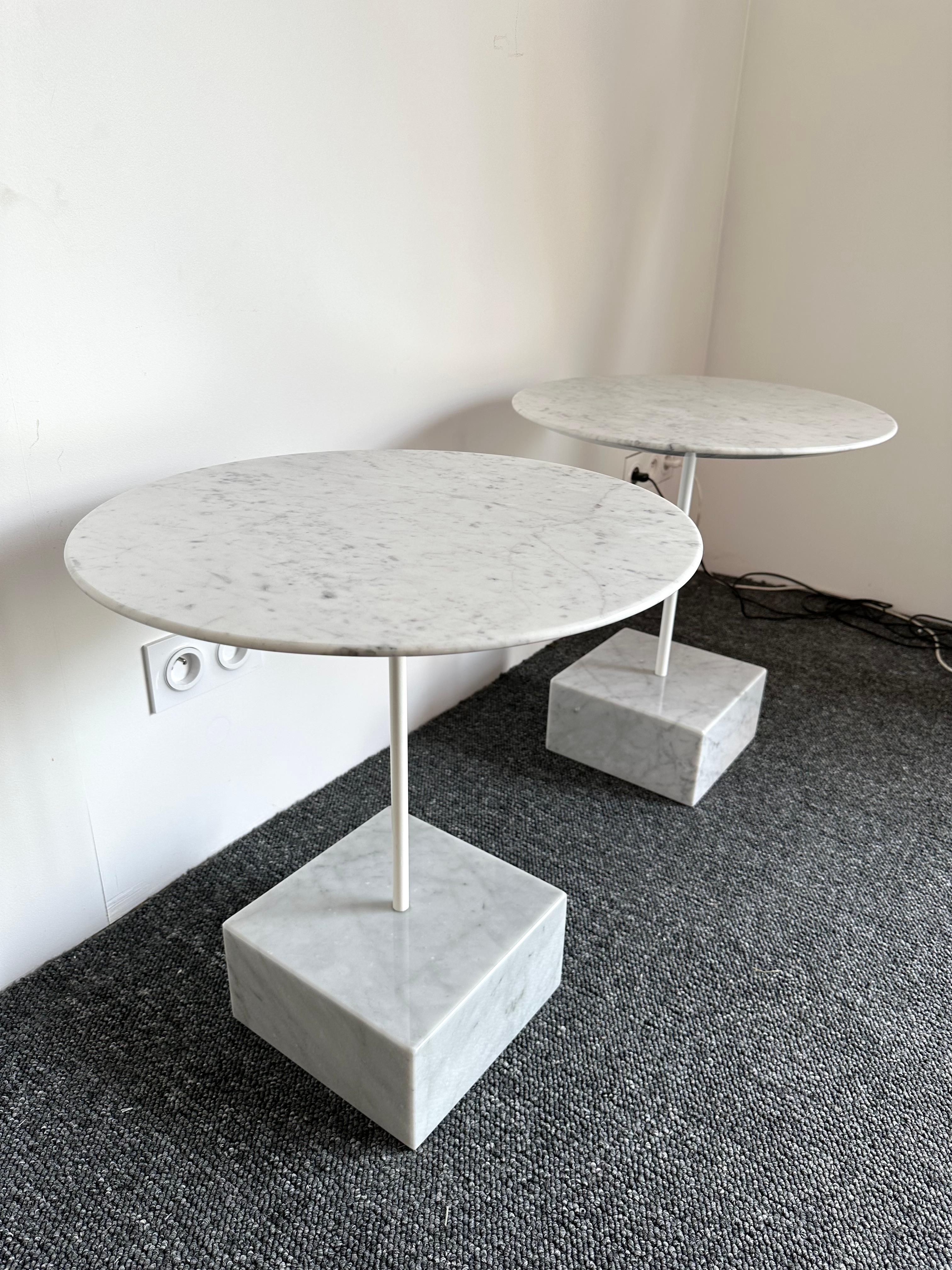 Italian Pair of Side Tables Primavera by Ettore Sottsass, Italy, 1980s For Sale