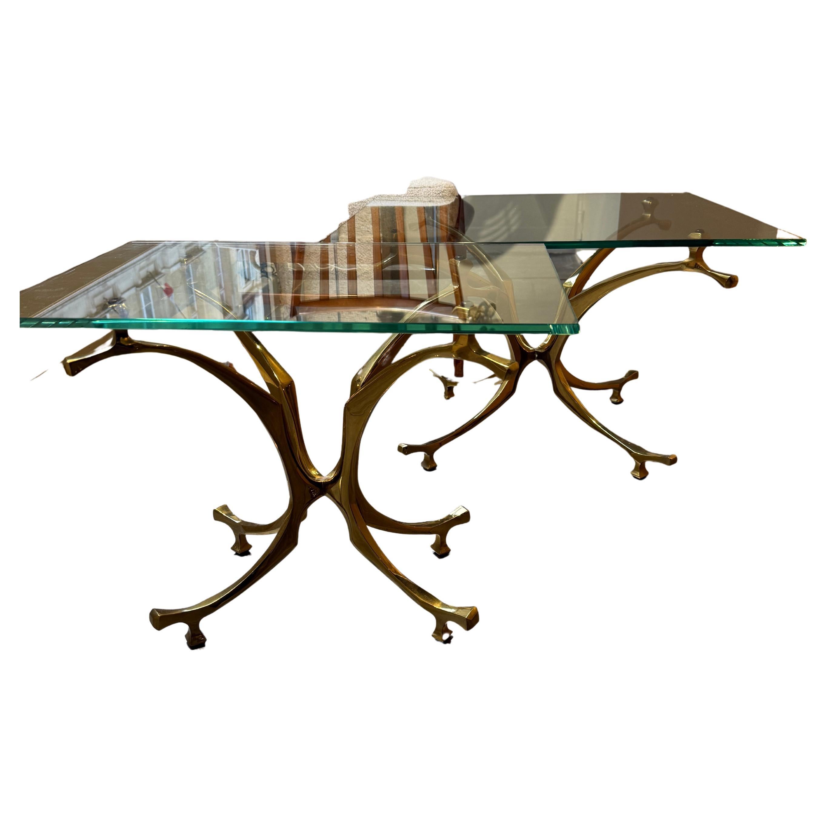 Pair of side tables Willy Daro Belgium circa 1970