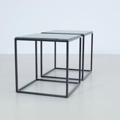 Pair of Side Tables with Marble Tops