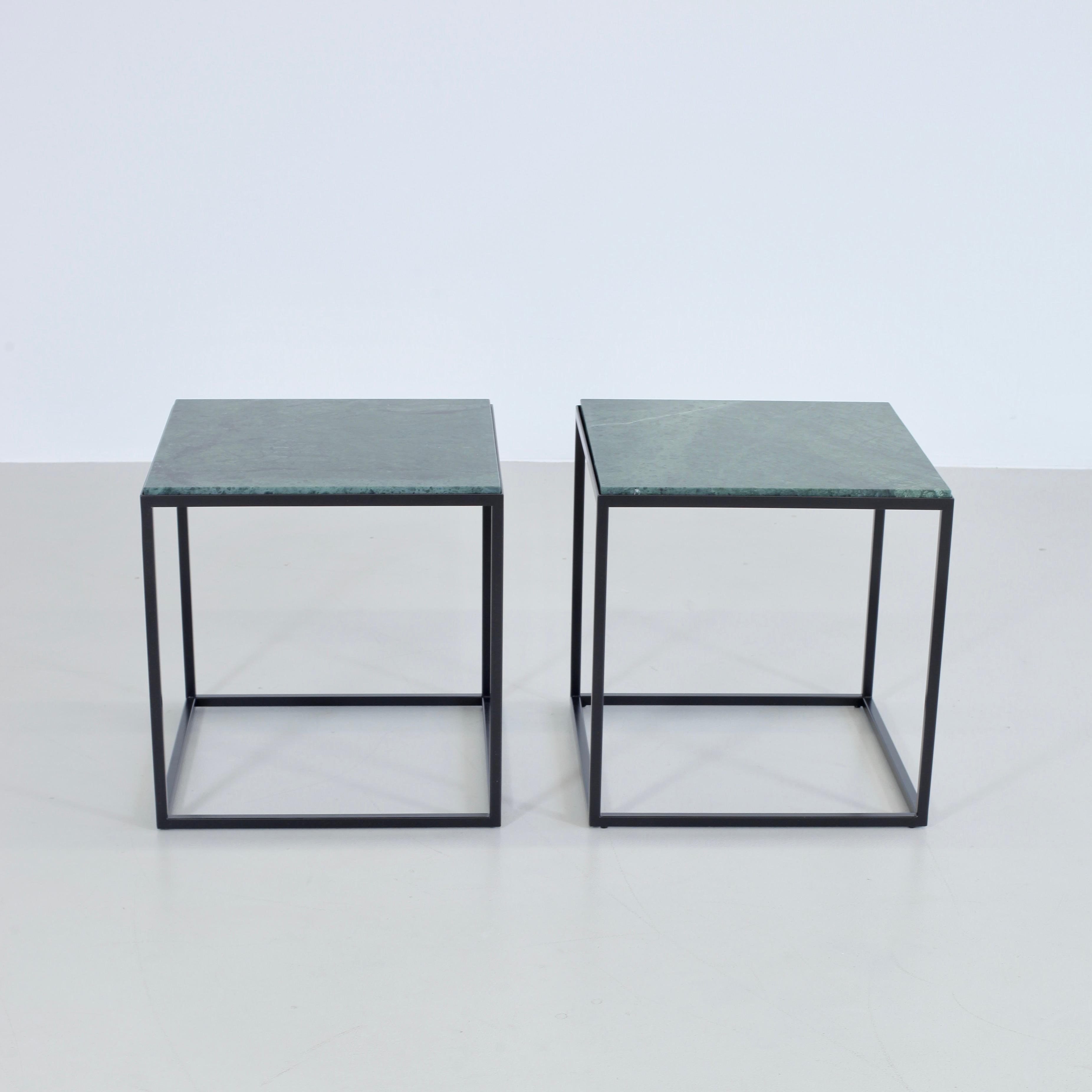 Pair of Side Tables with Marble Tops In Excellent Condition In Berlin, Berlin