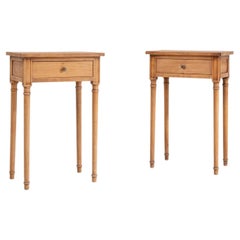 Pair Of Side Tables With Single Drawers, France, 1900-1909