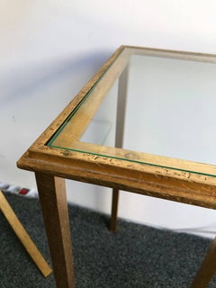 Set of Tables Gold Leaf by Robert and Roger Thibier, France, 1960s