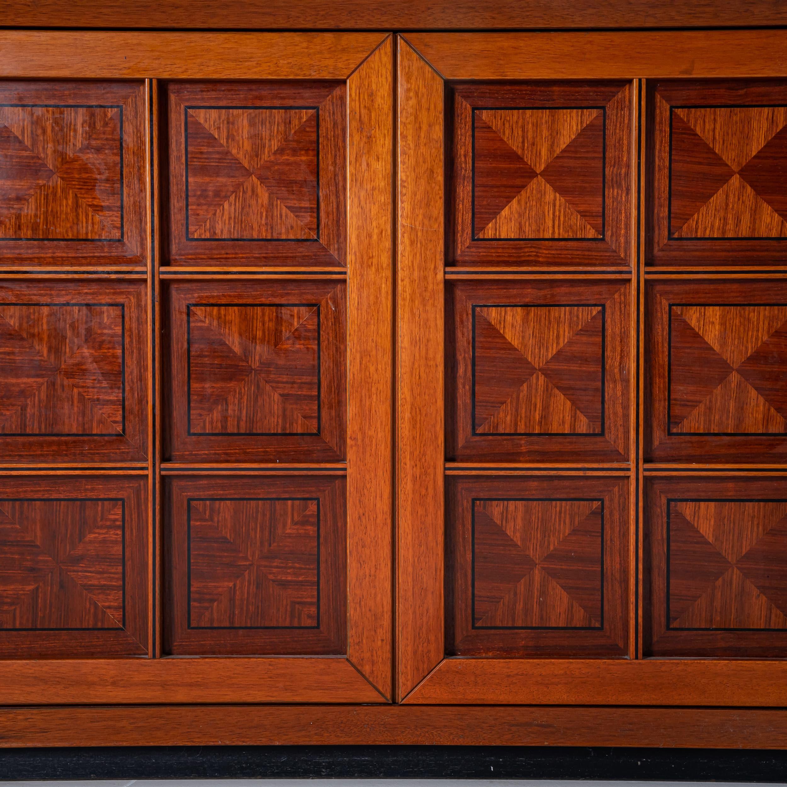 Wood Pair of Sideboards by Mobili i Caccia alla Volpe, Italy, 1970s For Sale