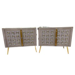 Retro Pair of Sideboards/Cabinets, Gaetano Sciolari, Circa 1970