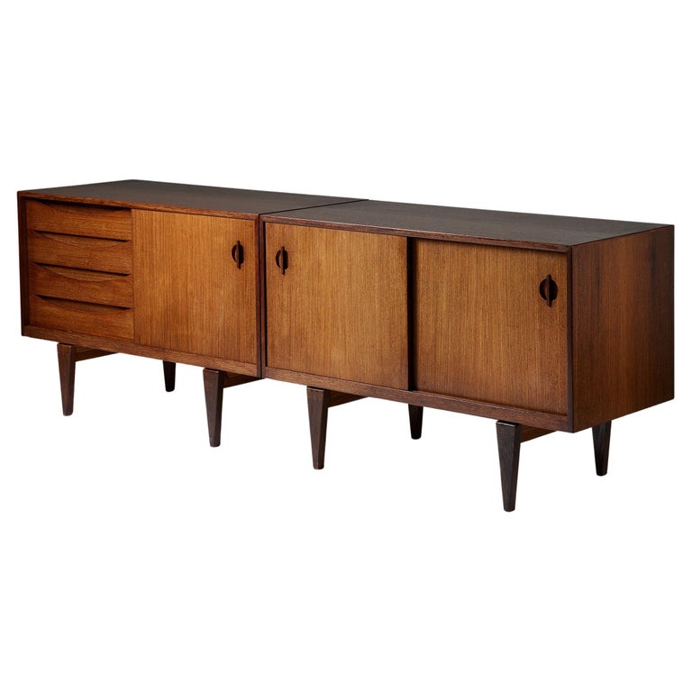 Pair of sideboards model 24 designed by Erik Wörts, Denmark, 1960s. For