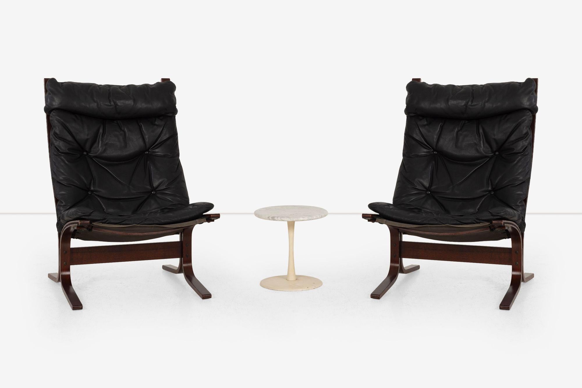 Scandinave moderne Paire de chaises Siesta d'Ingmar Relling pour Westnofa Norvège, années 1960 en vente