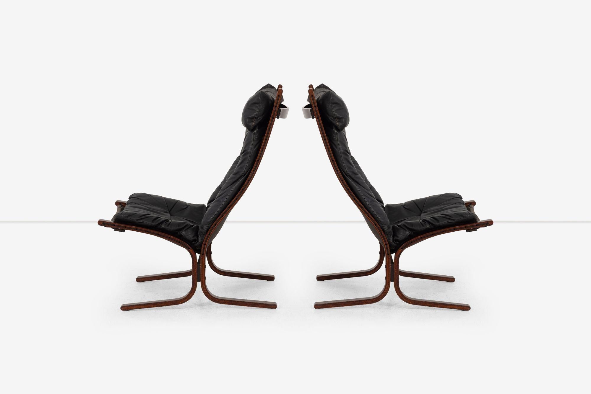 Norvégien Paire de chaises Siesta d'Ingmar Relling pour Westnofa Norvège, années 1960 en vente