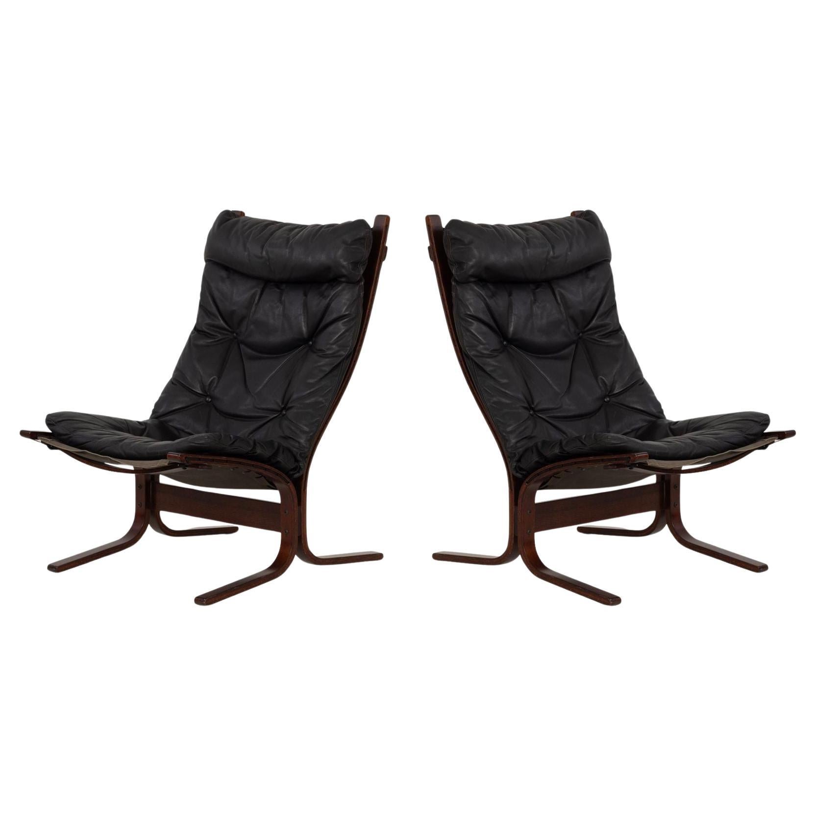 Pair of Siesta Chairs by Ingmar Relling for Westnofa Norway, 1960s