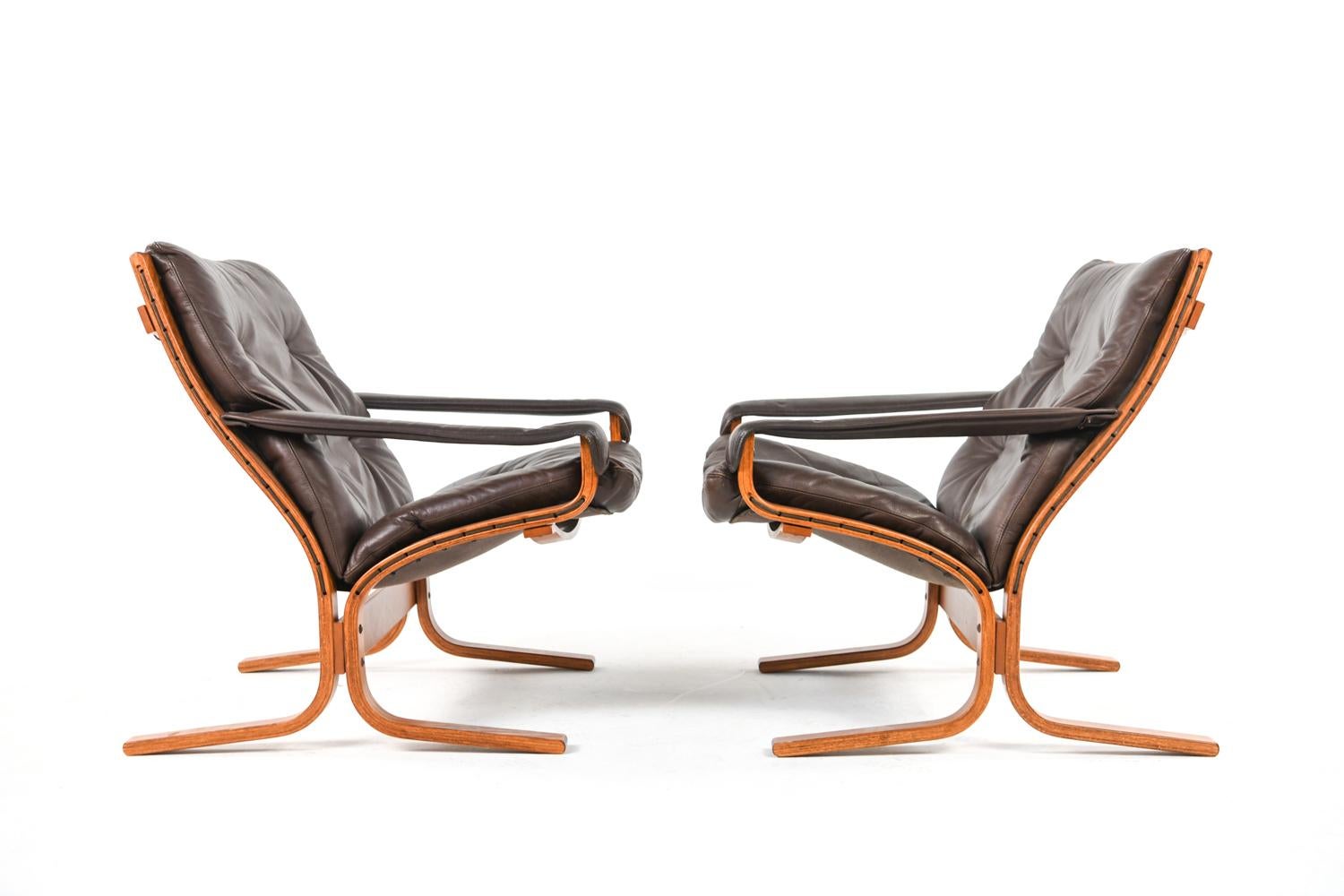 Mid-Century Modern Pair of Siesta Chairs by Ingmar Relling for Westnofa, Norway