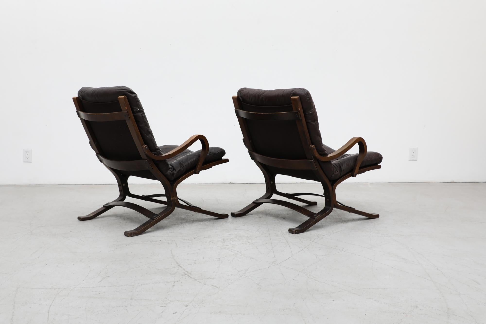 Pair of 'Siesta' Easy Chairs by Ingmar Relling for Westnofa In Good Condition In Los Angeles, CA
