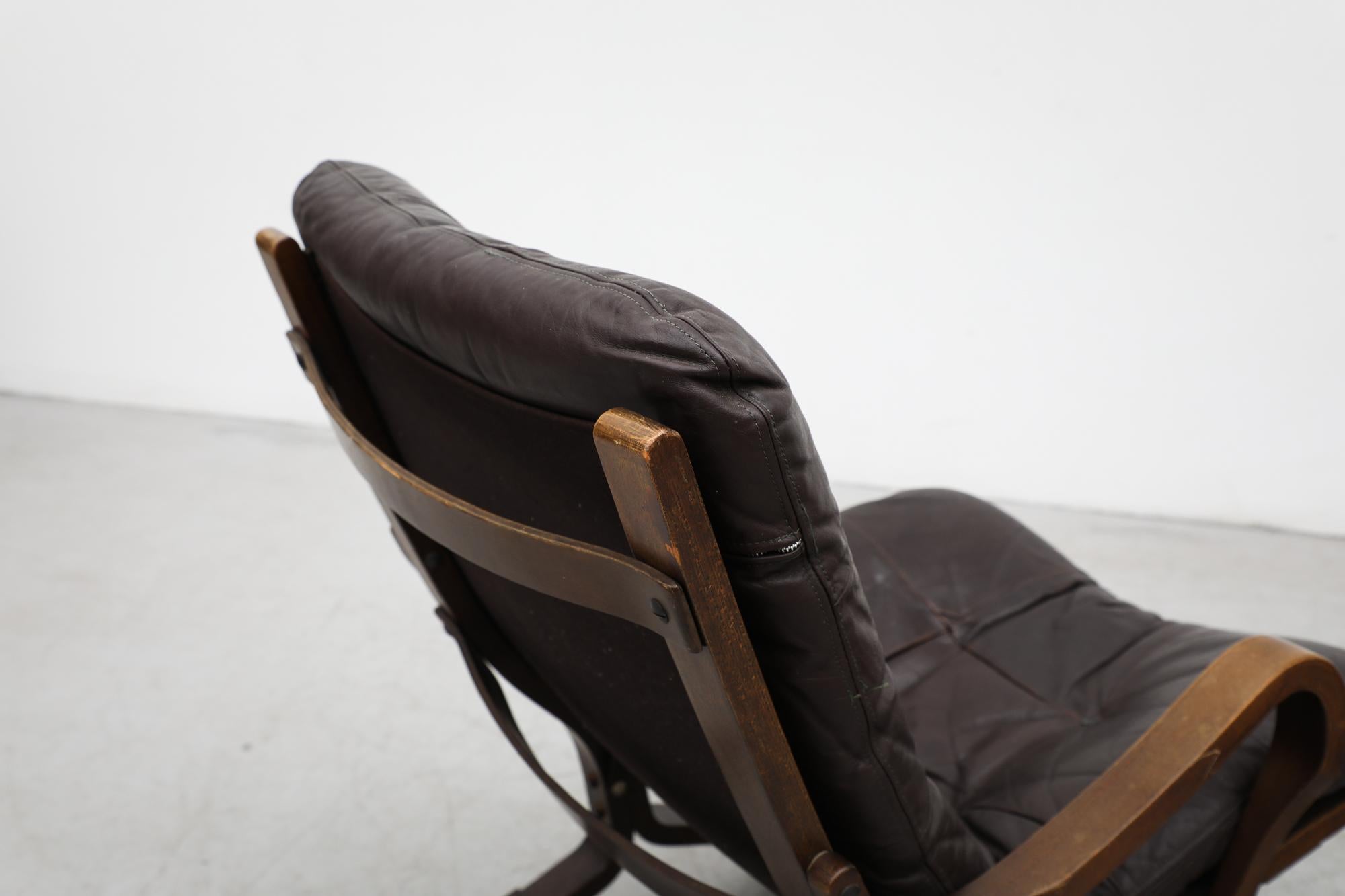 Leather Pair of 'Siesta' Easy Chairs by Ingmar Relling for Westnofa