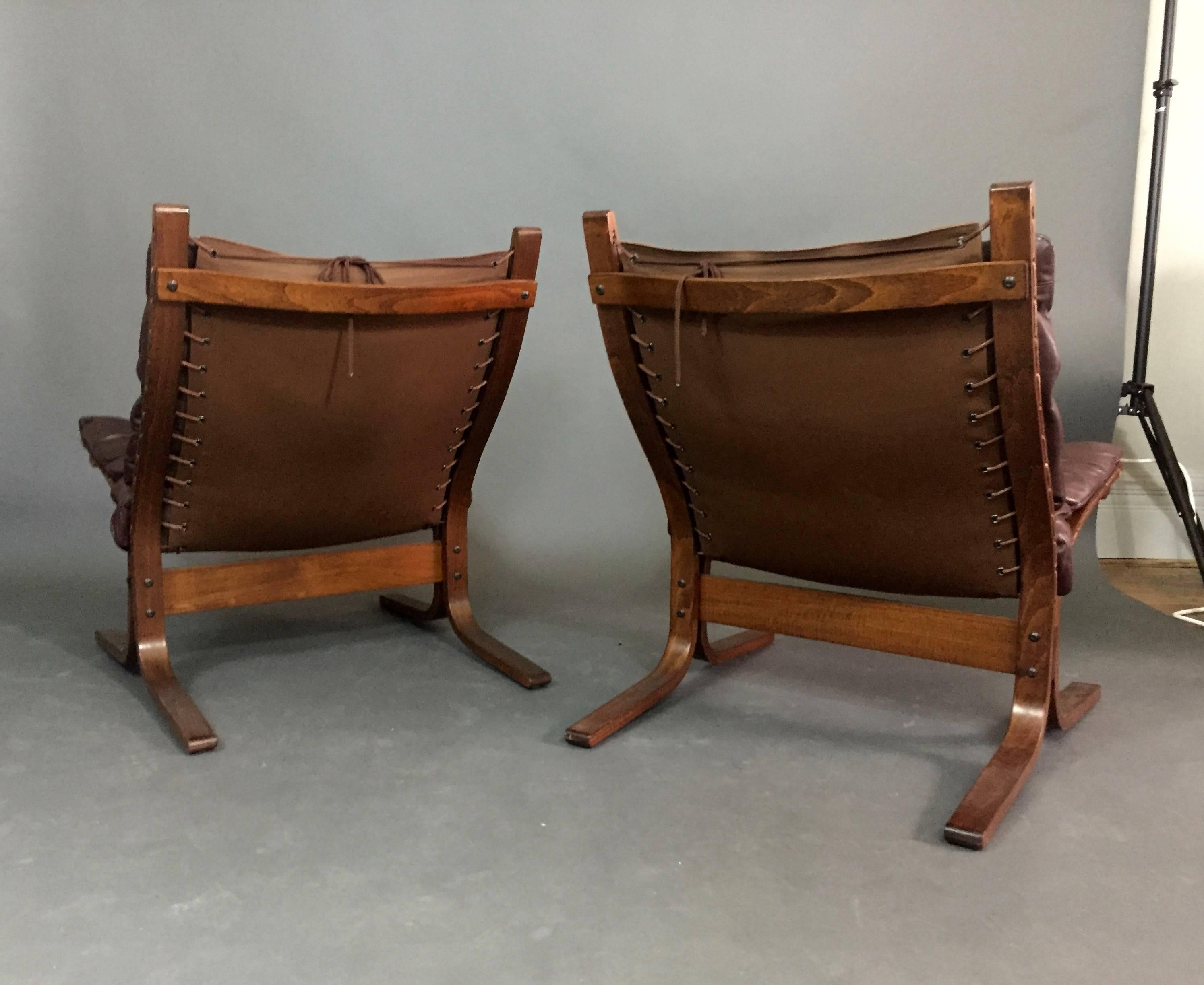 Pair of Siesta Lounge Chairs, Ingmar Relling, Norway, 1960s 2