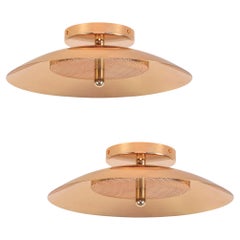 Pair of Signal Flush Mounts from Souda, Copper, Made to Order