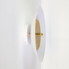 Pair of Signal Sconce from Souda, White and Brass, Made to Order