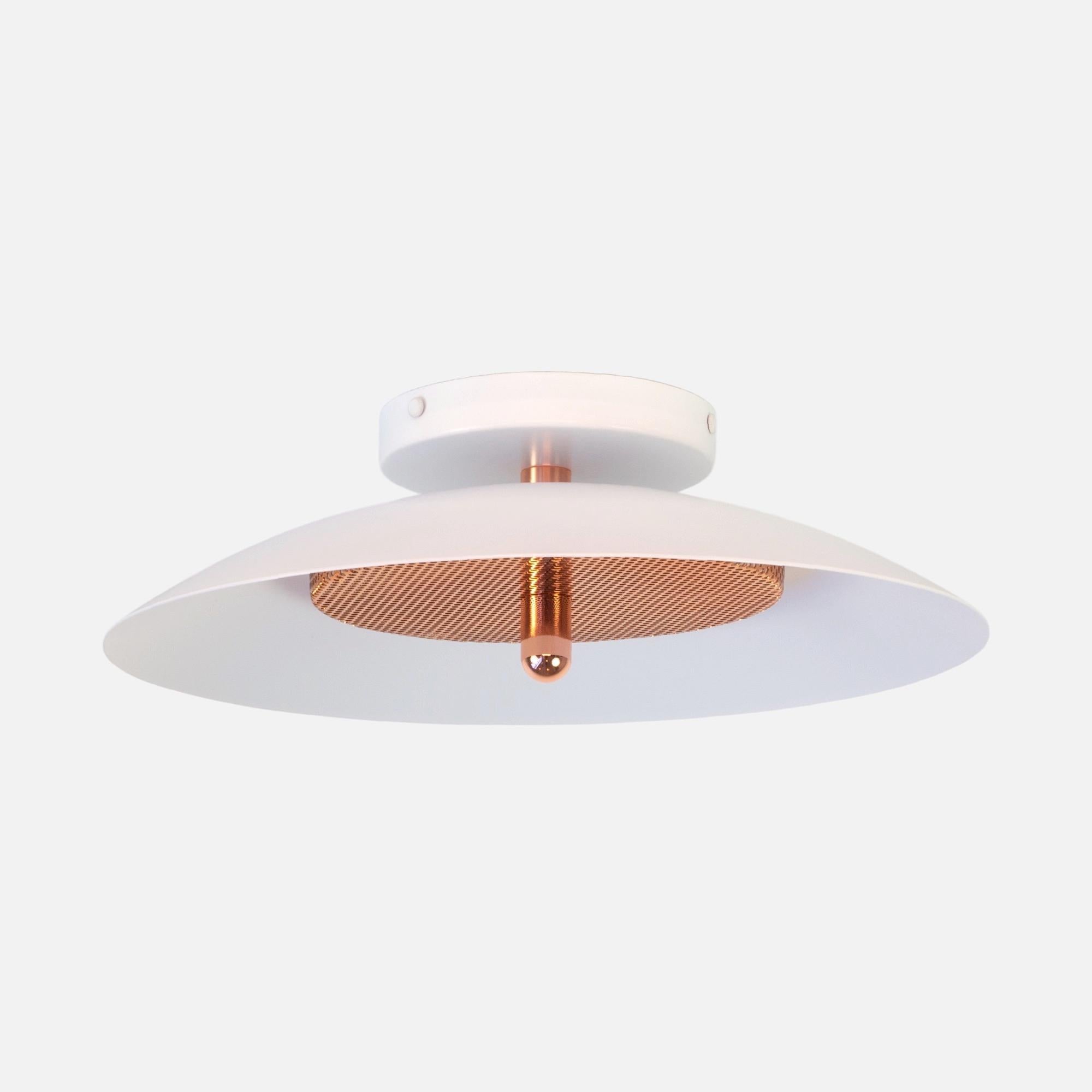 Modern Pair of Signal Sconce from Souda, White and Copper, Made to Order For Sale