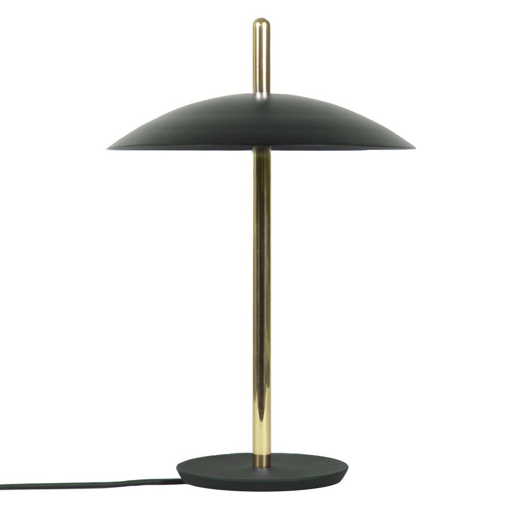 The signal table lamp is familiar, yet futuristic. From beneath it’s spun metal shade LEDs cast a warm and inviting glow onto a polished central stem grounded by a cast iron base. With it’s refined form and multiple finish options the signal table