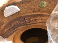 Pair of Eric Norstad Signed 1960's Studio Pottery Stoneware Lamps