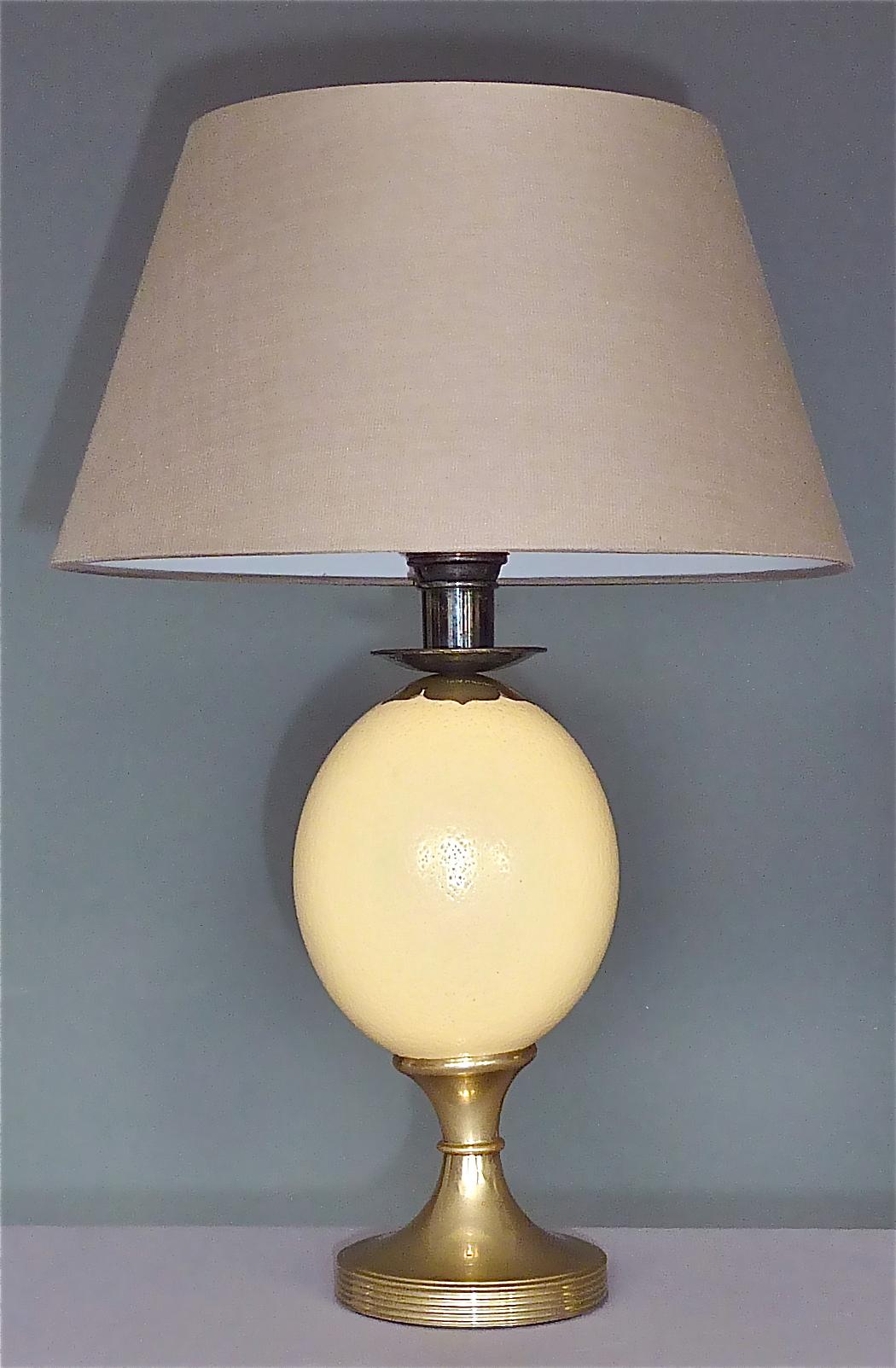 Pair of Signed Anthony Redmile Table Lamps Metal Ostrich Egg Silvered, 1970s 1