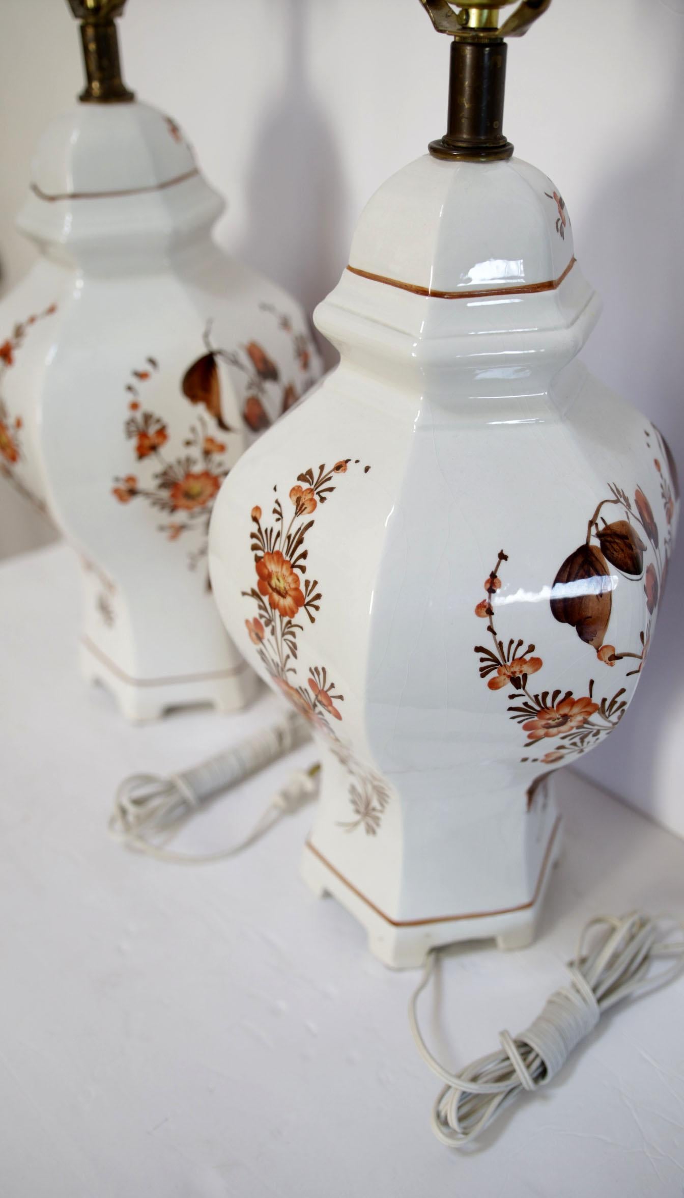 Pair of Signed Antonio Zen Hexagonal Lamps, Made in Italy For Sale 6
