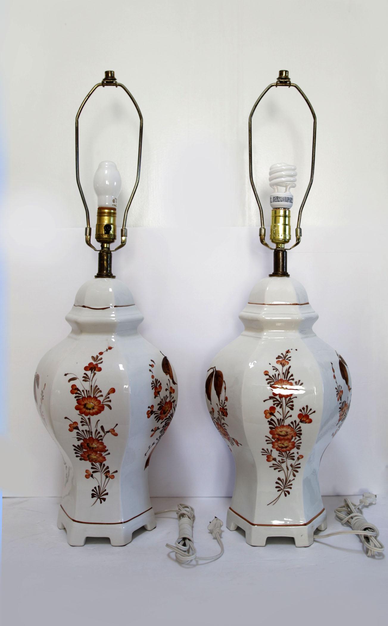 Sechseckige Antonio Zen-Lampen, signiert, hergestellt in Italien, Paar im Angebot 9