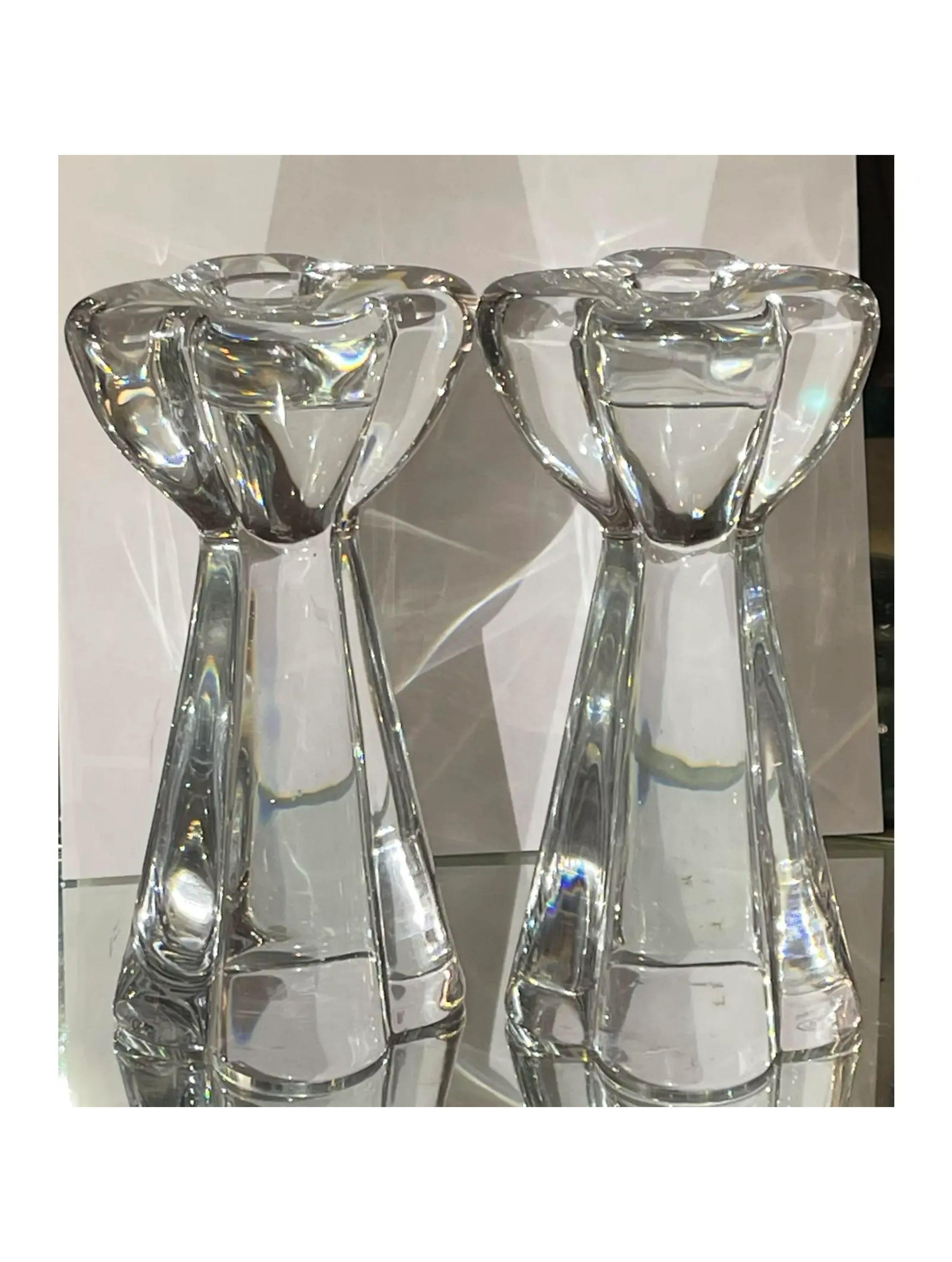 Signed Art Deco Baccarat French Crystal Candlesticks - a Pair

Additional information: 
Materials: Crystal
Color: Transparent
Brand: Baccarat
Designer: Baccarat
Period: Mid 20th Century
Styles: Art Deco, French
Item Type: Vintage, Antique