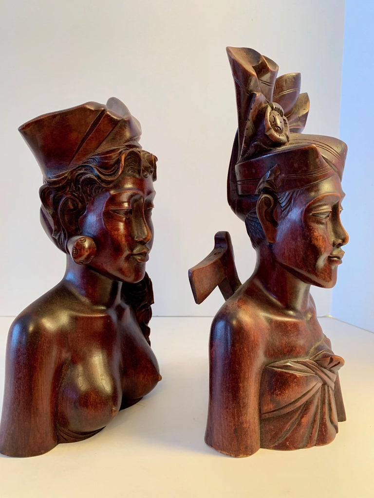 Pair of Signed Balinese Figure Bookends at 1stDibs