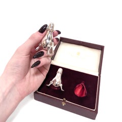 Pair of Signed, Boxed Asprey & Garrard Sterling Silver Salt & Pepper Shakers