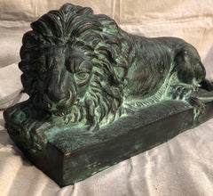 Pair of Bronze Lions
