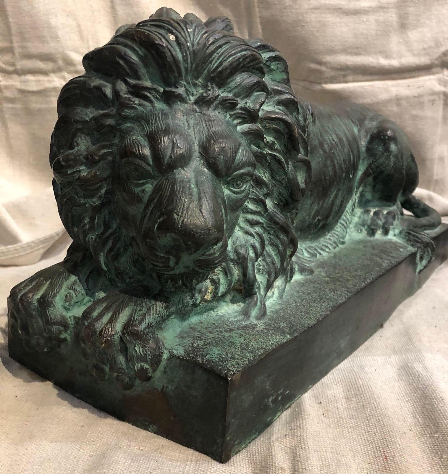 Pair of Bronze Lions  1