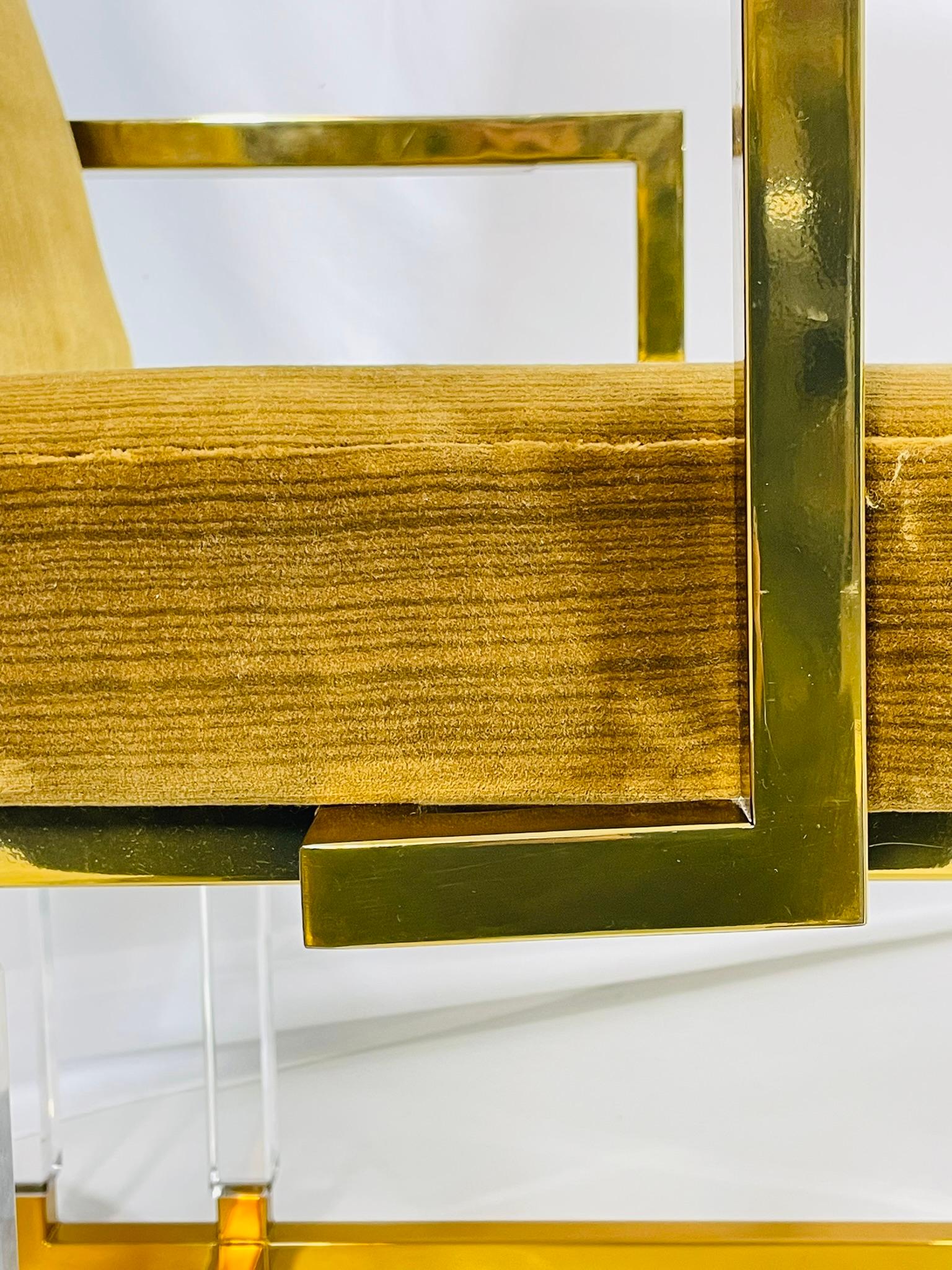Paire de fauteuils en lucite signés Charles Hollis Jones, Collectional, années 1980 en vente 2