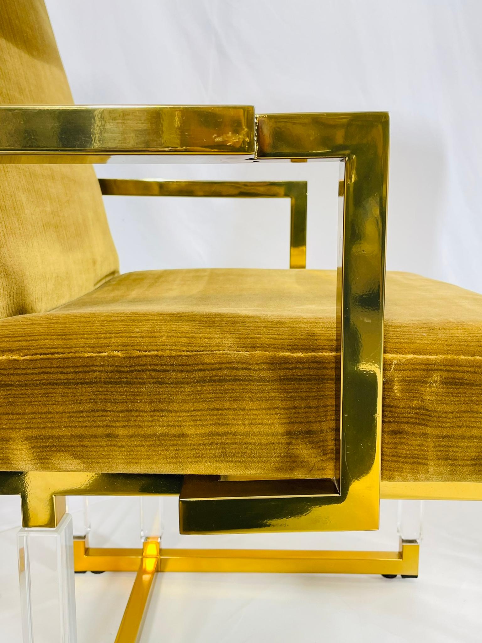 Paire de fauteuils en lucite signés Charles Hollis Jones, Collectional, années 1980 en vente 4