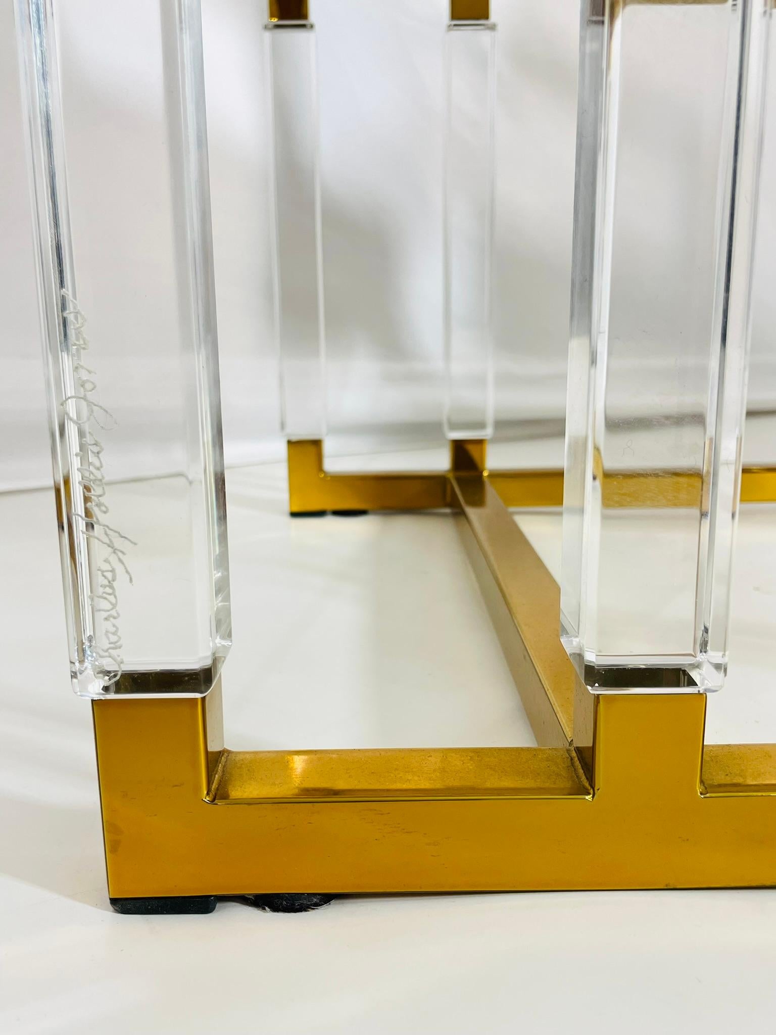 Paire de fauteuils en lucite signés Charles Hollis Jones, Collectional, années 1980 en vente 6