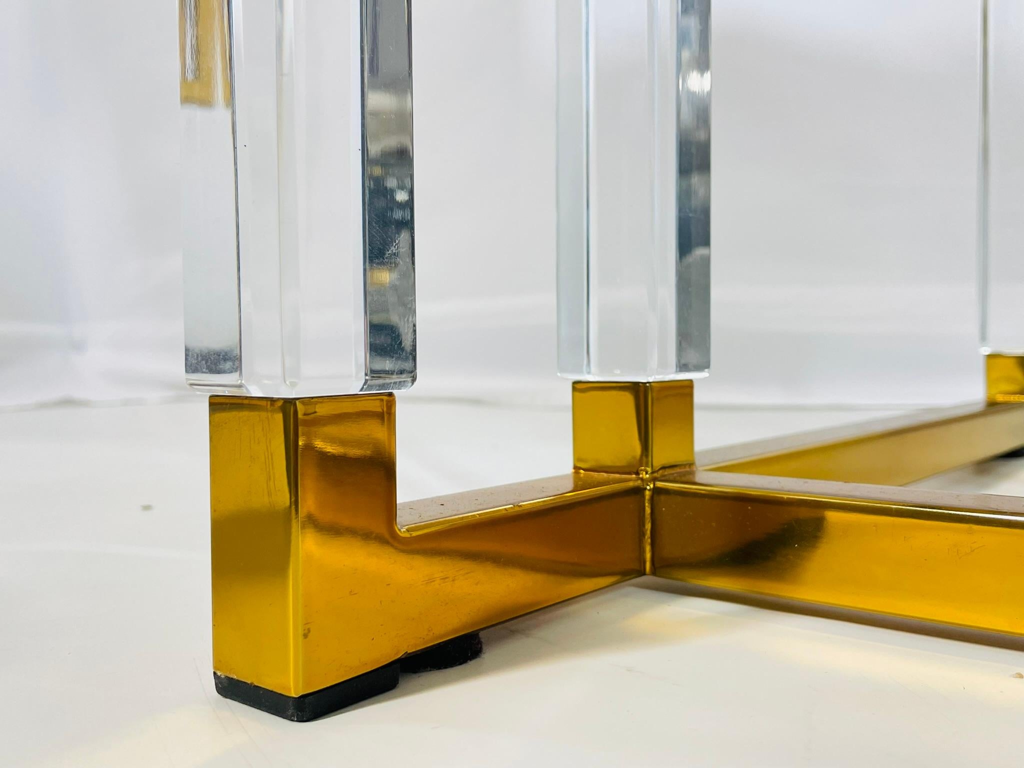 Paire de fauteuils en lucite signés Charles Hollis Jones, Collectional, années 1980 en vente 10