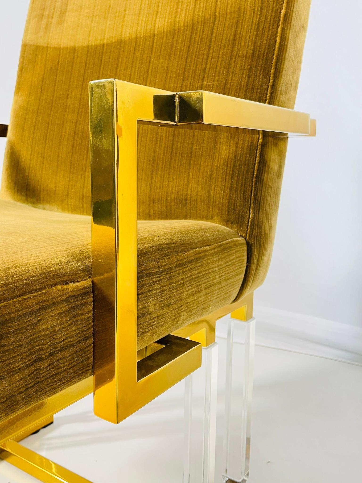 Paire de fauteuils en lucite signés Charles Hollis Jones, Collectional, années 1980 en vente 1