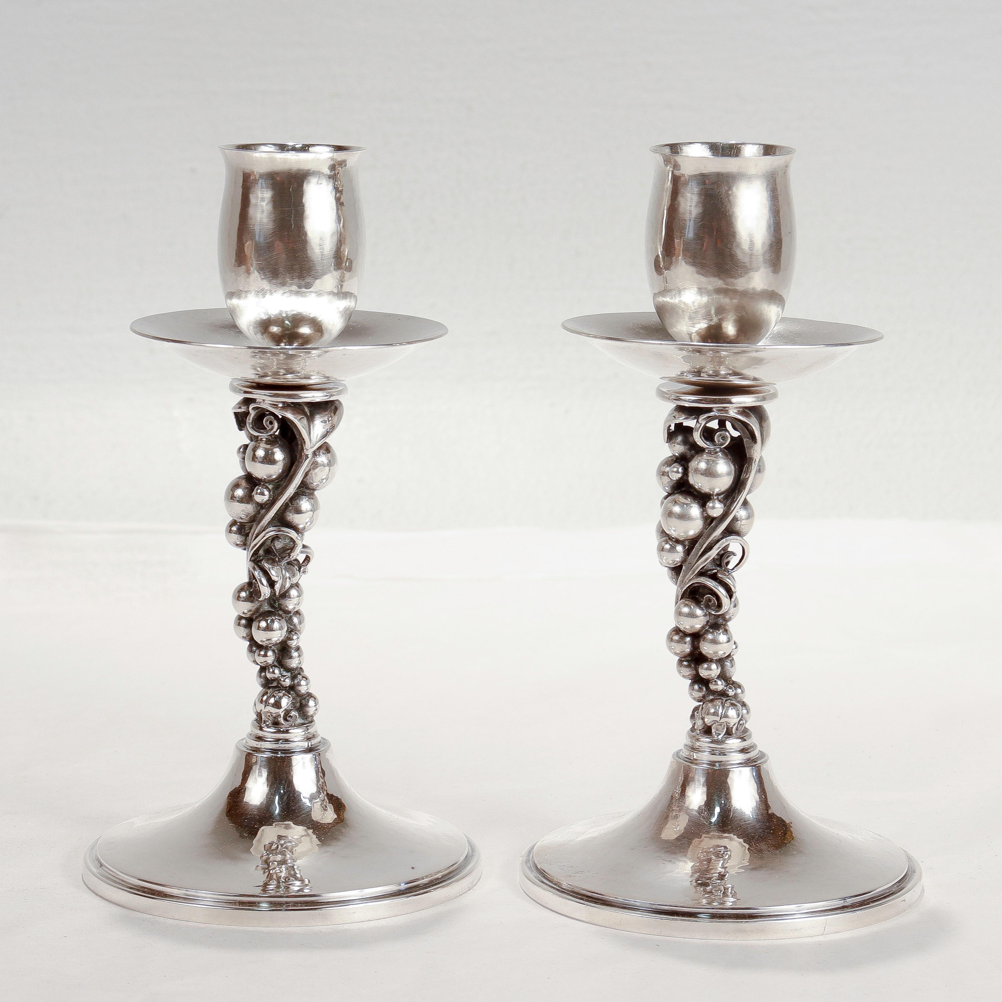 silver candle holders modern