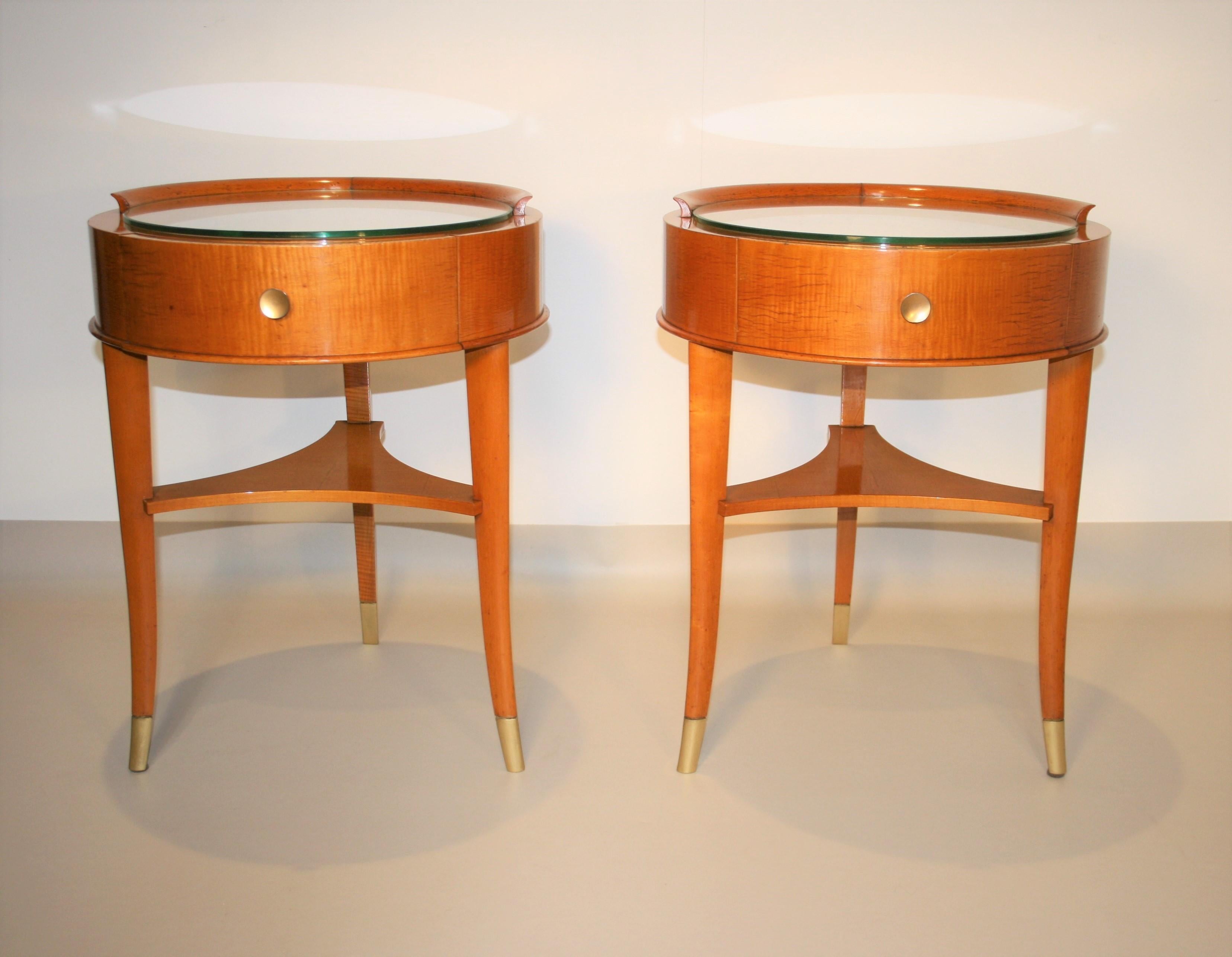 Mid-20th Century Pair of Signed De Coene Side Tables, 1930s