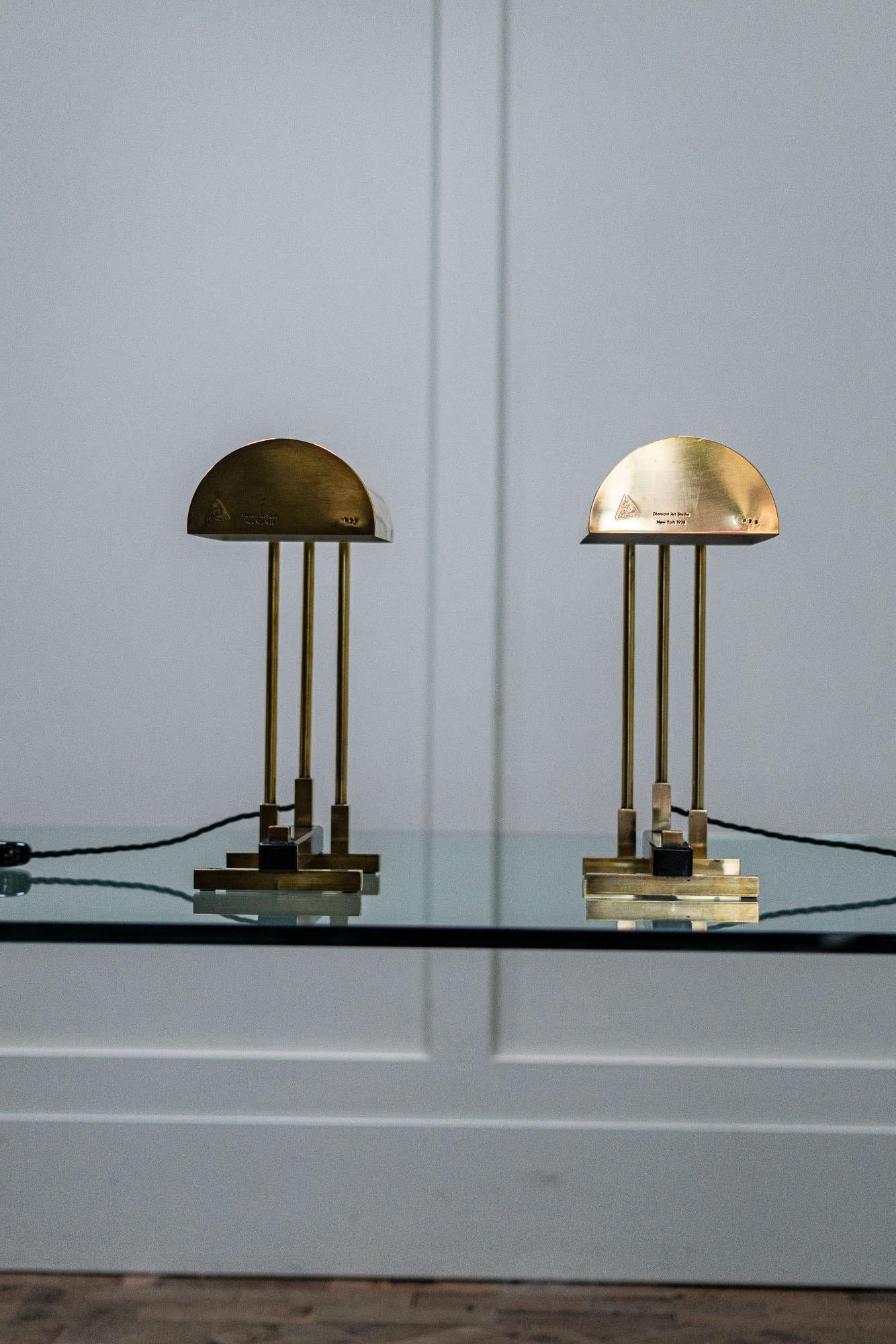 Pair of Signed Elite Diamant Lamps, 1930s 5