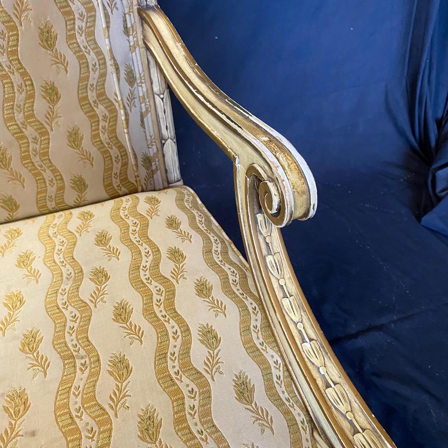 Pair of Signed French Neoclassical Style Designer Quality Armchairs 2