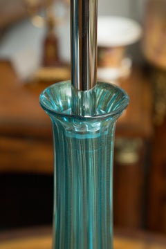 Pair of Signed Italian Murano Glass Table Lamps