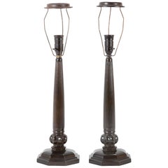Pair of Signed Just Andersen Disko Metal Lamps