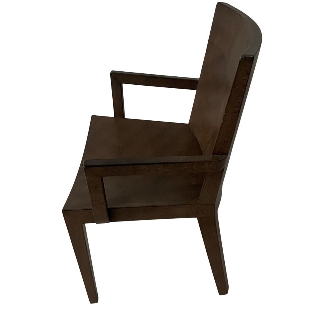 Paar signierte Karl Springer 1987 JMF Lederstühle mit Eidechsendruck, signiert (amerikanisch) im Angebot