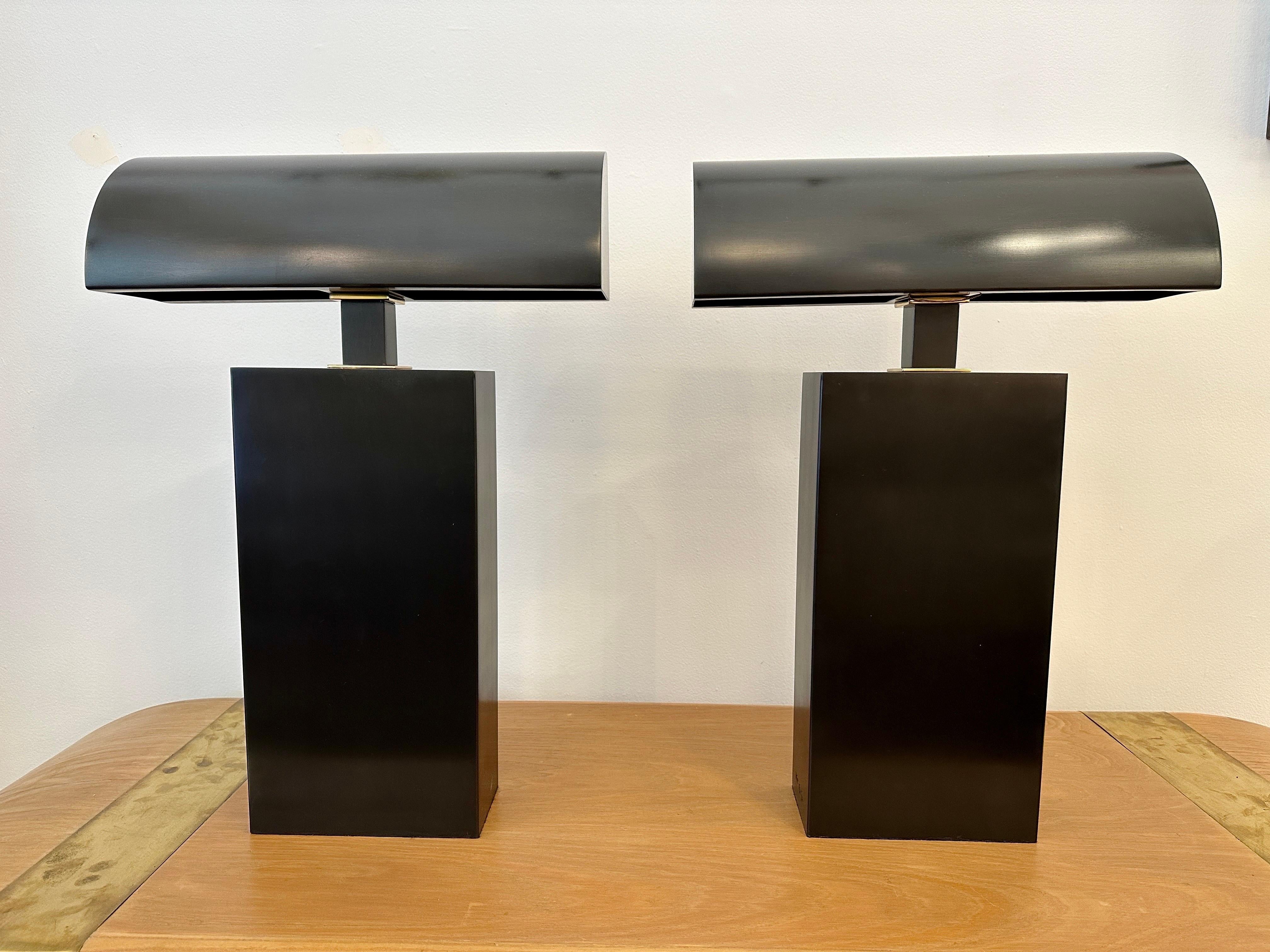Pair of Signed Karl Springer Table Lamps For Sale 6