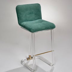 Pair of Signed Lion in Frost Bar Stools