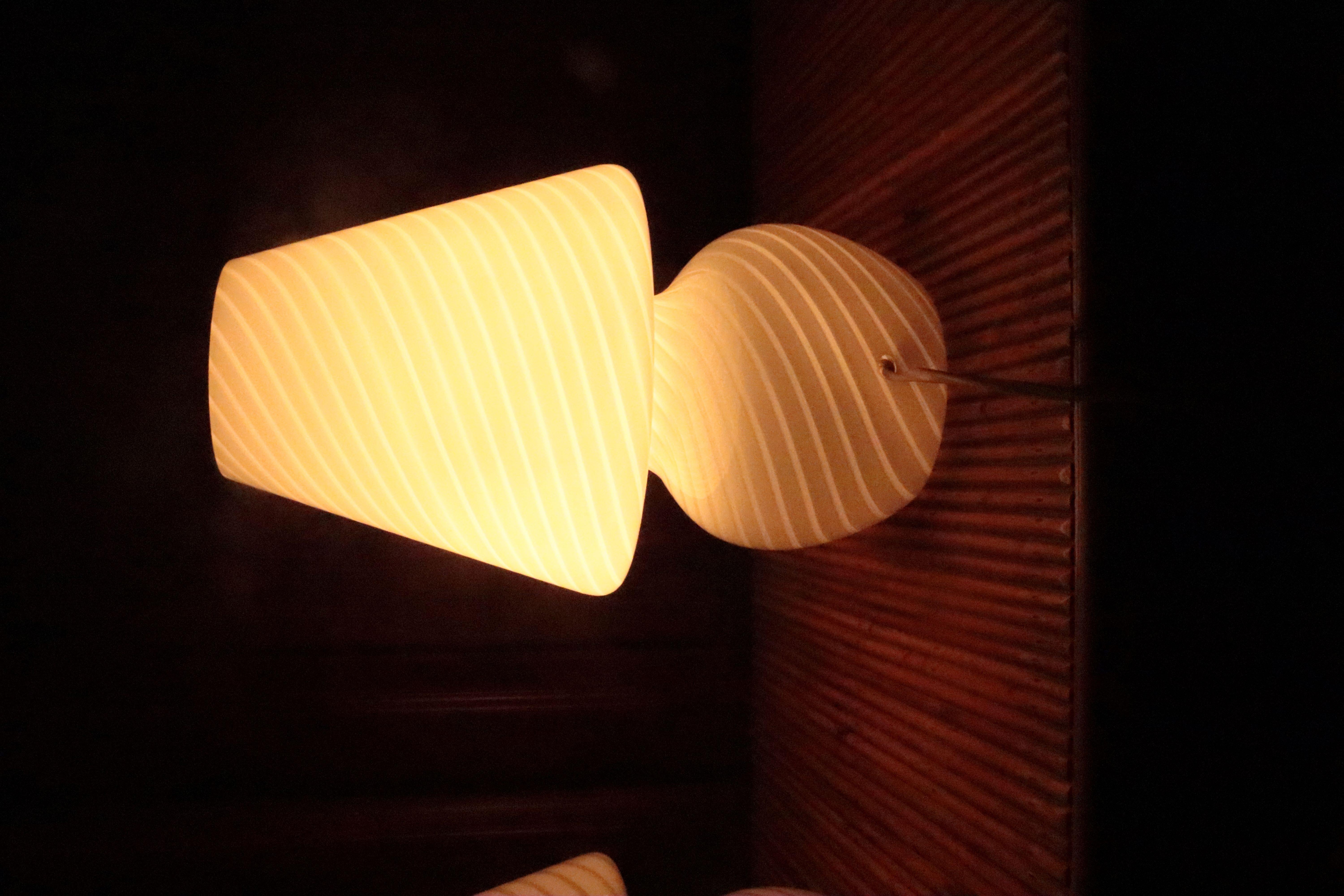 Pair Of Signed Murano Glass Lamps For Sale 1