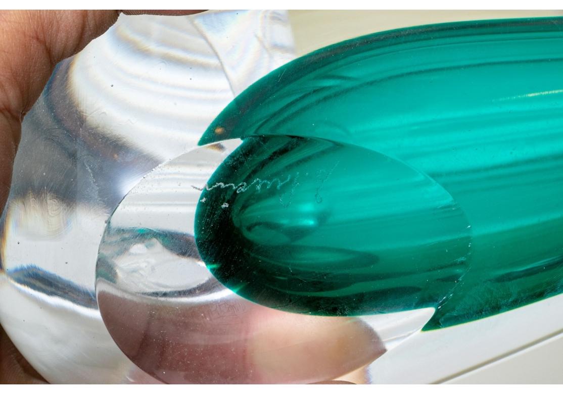 Art Glass Pair Of Signed S. Puccini Murano Glass Duck Vases For Sale