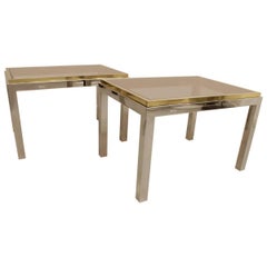 Pair of Signed Side Tables by Willy Rizzo