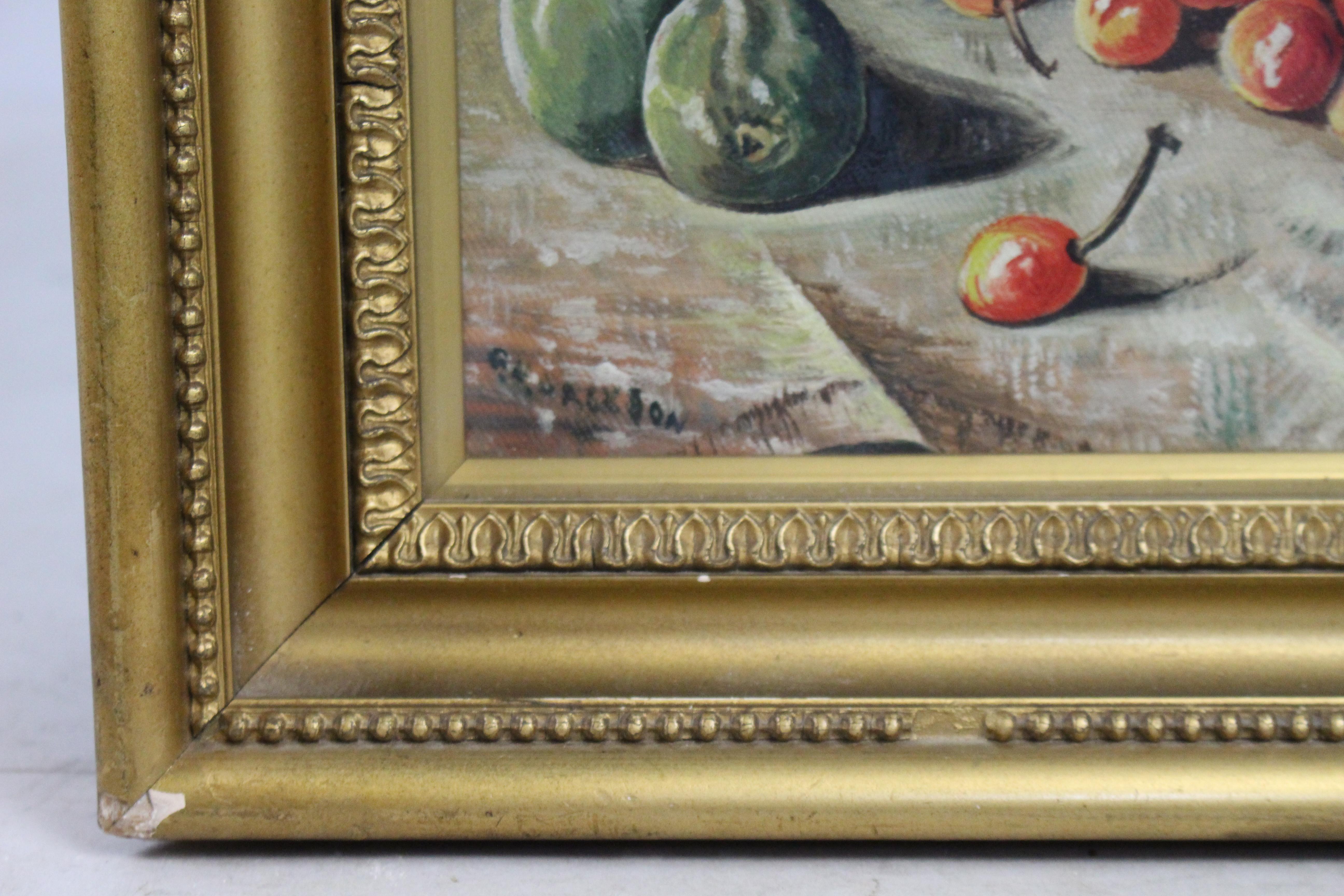 Pair of Signed Still Life Paintings Oil on Canvas For Sale 4